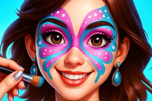 Face Paint Party Girls Salon